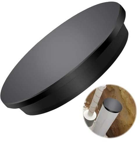 Couvercle de Tuyau de Ventilation Diamètre, Embout pour Tuyau, Capuchon d'Extrémité Résistant à la Corrosion, pour Prévenir les Reflux et Protéger les Canaux de Ventilation - Noir