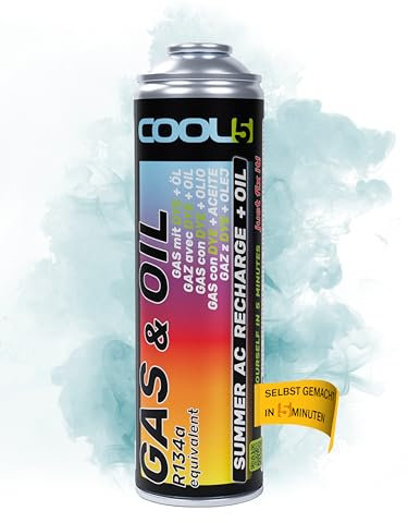 COOL5 Ersatzkältemittel r134a für Autoklimaanlagen – 1 Dose 2in1, 290g + APC 500 ml