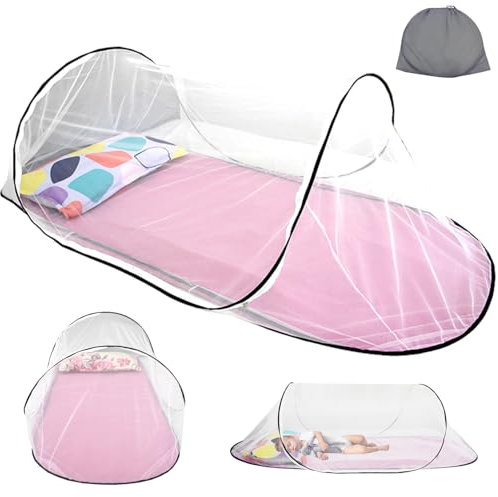 Pieghevole viaggio zanzariera, 200 x 80 x 56 cm Zanzariera viaggio Pop Up, Singolo Zanzariera Da Viaggio Portatile, Zanzariera pieghevole per letto singolo, Zanzariera Pieghevole, adatta per culla