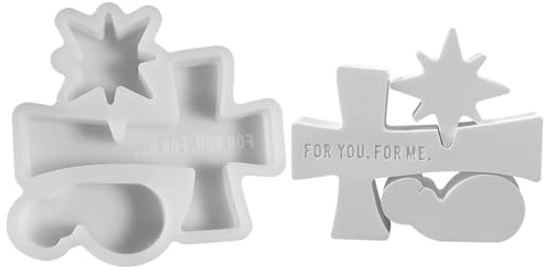 Vartegas Silikonform Weihnachten Krippe Gießform 12x11.3x2.2cm Hochwertiges Silikon DIY Krippenfiguren Dekoration Für Wachs Harz Seife