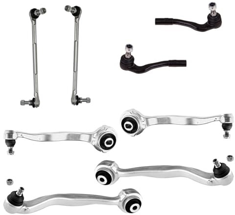 4x Querlenker oben unten 2x Koppelstange 2x Spurstangenkopf Vorderachse für Mercedes-Benz C-Klasse W204 T-Model S204 Coupe C204