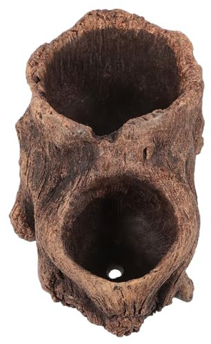 VICASKY Jardinière Décorative en Ciment Forme Souche d'arbre, Pot De Fleurs Vintage N°3, Pot à Bonsaï Intérieur Et Extérieur, Jardinière Créative pour Plantes Succulentes Et Cactus