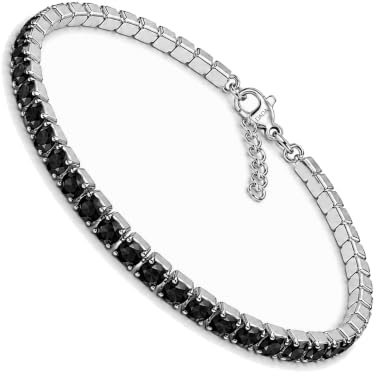 Dada Gioielli Tennisarmband für Damen, Zirkonia, 3 mm, Länge 17 + 3 cm, Edelstahl, elegant und langlebig, Geschenkidee für Damen