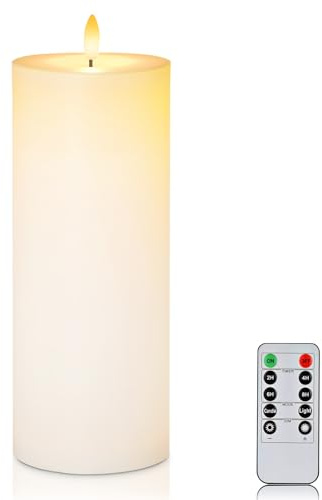 Homemory 4 x 11 Single Large Flameless Candles Outdoor Water Resistant