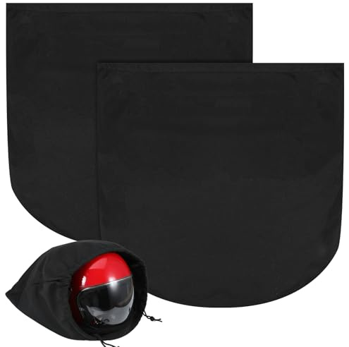Elegaperma 2 Stück Motorradhelm Überzug Mit Kordelzug, Helmtasche Motorradhelm, Helmbeutel aus Polyester zum Schutz vor Kratzern und Schmutz,Tragetasche für Basketball, Fitness, Skihelme(48 x 44 cm)