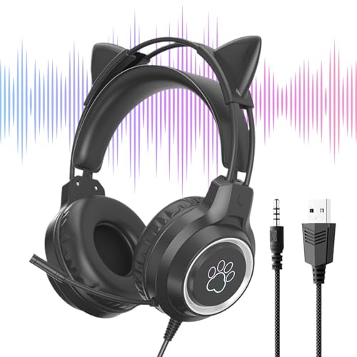 Cuffie Con Cavo Cancellazione Del Rumore Con Microfono | Cuffie Da Per Computer Per Ascolto Della Musica Chiamate Telefoniche Studio Casa Dormitorio Appartamento Ragazze Donne