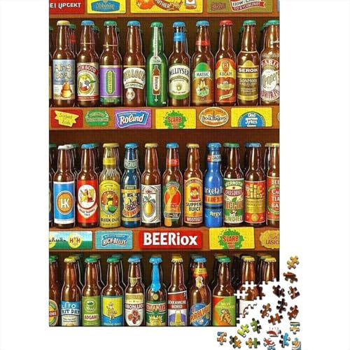 beer bottles 1000 Piece Jigsaw Puzzle paper adult craft beer labels wall art decor home decoration leisure hobby