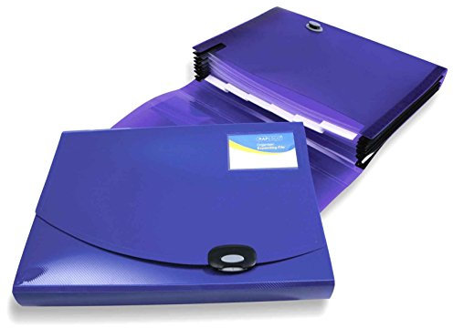 Rapesco 0675 Cartella Portadocumenti Espandibile con 7 Scomparti, A4+, Blu