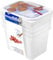 Rotho Domino 4er-Set Gefrierdose 1l mit beschreibbarem Motiv auf dem Deckel, lebensmittelechter Kunststoff (PP) BPA-frei, weiss, 4 x 1l (15.7 x 11.8 x 10.0 cm), Weiß