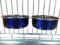 Ellie-Bo Paire de gamelles pour Cages ou stylos Bleu Taille M 0,9 l