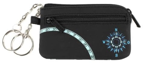 oxmox Schlüsseletui New Cryptan Keyholder Windrose Print Cyan Black