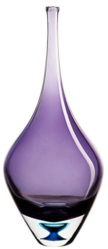 Blumenvase, Blütenvase, Glas Vase Calla, violett, 37 cm, moderner Style (Art Glass Powered by Cristalica)