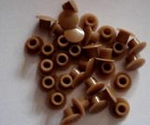 Pack of 50 Light Brown Plastic 5mm Kitchen Cabinet Hole Covers Caps