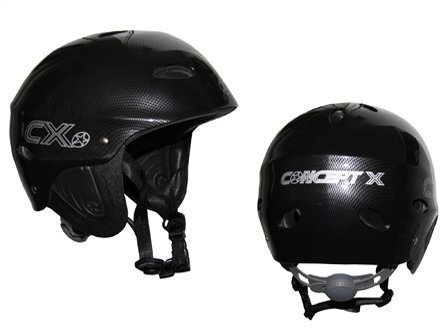 Concept X Kite + Surf Helm CX Pro Wassersporthelm White/Schwarz/Carbon (carbon, L)