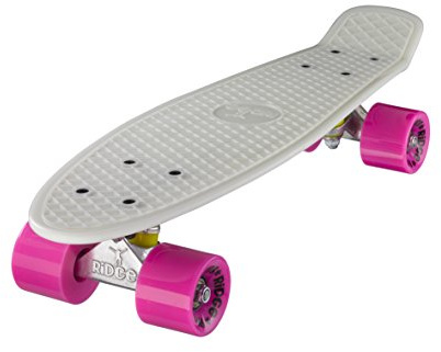 Ridge Skateboards Glow in the Dark Mini Cruiser Board Skateboard, komplett, 55cm