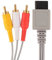 Link-e : Cable Audio Video RCA avec Connecteurs Plaqués Or Compatible avec la Console Nintendo Wii et Wii-U