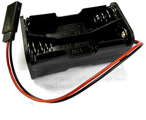 Blue Styles C1202-11 RC Battery Holder Case Box Pack 4 x AA Compatible Futaba Female 3 Pin Black