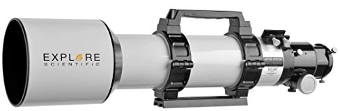 Explore Scientific FCD100 Serie ED102 102 mm f/7 Luftabstand-Aluminium Apochromatisches Triplett-Refraktor-Teleskop (nur OTA), 1,14 Bogensekunden Auflösung, 714 mm Brennweite