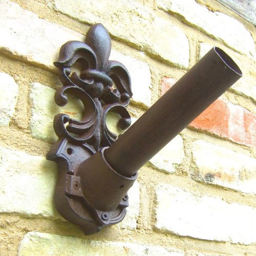 Antikas - Fahnenmast - Wandhalterung für Fahnen, Flaggenhalter - schöner Fahnenhalter für Wände