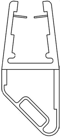 Junta magnética para esquina 90° para mampara de ducha de cristal de 8-10 mm, norte-sur, longitud 2500 mm 8PT1-60/61