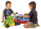 WADER Magic Truck Basic Buggy-Fahrzeuge, Transporter mit Fluoreszierende Lichter, Seilwinde, Abfahrrampen, L =78 cm, inkl. Zwei Buggy-Fahrzeuge, ab 3 Jahre