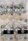 BWG Set Of 24 Mini Christmas silver White Glitter Tree Baubles Decorations