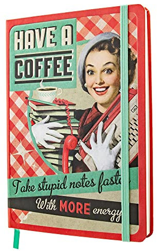Nostalgic-Art Retro Notizbuch, A5, Have A Coffee – Geschenk-Idee für Kaffee-Fans, Bullet Journal dotted, Vintage Design, Kaffee-Deko