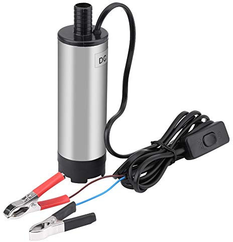 Pompa sommersa per olio, 12 V, 51 mm, in acciaio inox, pompa sommersa per, carburante, trasferimento accendisigari per auto, caravan, marine, barca