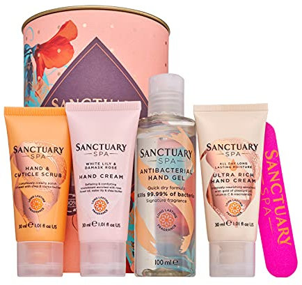 Sanctuary Spa Hand and Nail Treatment Set Gift for Women, Hand Cream Gift For Birthday, Christmas, Cruelty Free