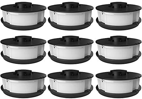 Lot de 9 bobines de fil de rechange avec double fil pour coupe-bordure électrique Einhell modèles GC-ET 4530 et GC-ET 4530