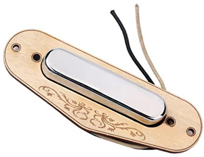 Milisten Single Coil Pickup Mounting Ring Maple Wood Pickup Mounting Ring for Style Electric Guitar Accessories Khaki