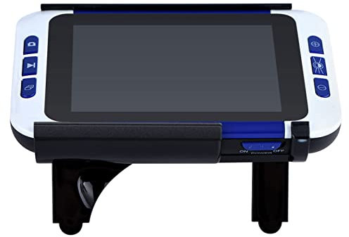 Loupe numérique, Aide à la Lecture électronique Portable 2X-32X Fois Zoom Loupe vidéo LCD TFT 3,5 Pouces, Prise en de la Sortie AV vers TV, Interface USB, Sortie PAL/NTSC,