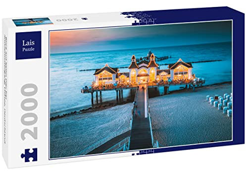 Lais Puzzle Blick auf Sellin Pier bei Sonnenuntergang, Ostsee, Deutschland. 2000 Teile