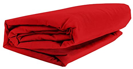 GMD Living Mr. Sandman Spannbettlaken ELASTAN Classic, Farbe:246-rot, Größe:180-200 x 200-220 cm