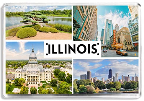 Illinois - US State - Souvenir Tourist - Fridge Magnet - Novelty Keepsake Gift