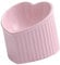 kowaku Ceramic Tilted Elevated Cat Bowl Handicrafts Heart Shape Slanted Shallow Cat Dish Food Bowl, Pink