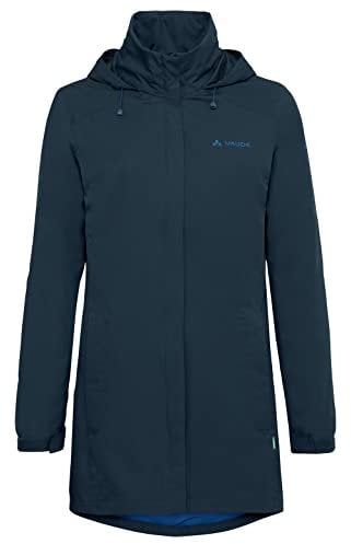 VAUDE Women's Escape Parka - Wasserdichter Regen-Parka aus recyceltem Polyester, 87,5cm Länge, Atmungsaktiv & Winddicht, PFC-frei, Nachhaltig