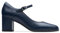 Clarks Damen Freva55 Strap Pumps, Navy Leather, 40 EU