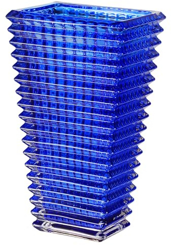MCMCNCUIU Große Kristallvasen für Blumen, große Blumenvase, moderne blaue Vasen für Wohnzimmer, Schlafzimmer, Küche, Esstisch, Kaminsims, Hochzeit, 27,9 cm