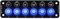 Huamengyuan Pannello interruttori a bilanciere a 6 bande 12V24V Pannello multifunzione barca Pannello interruttori a bilanciere con luce LED blu per Marine auto Boat Veicoli Camion