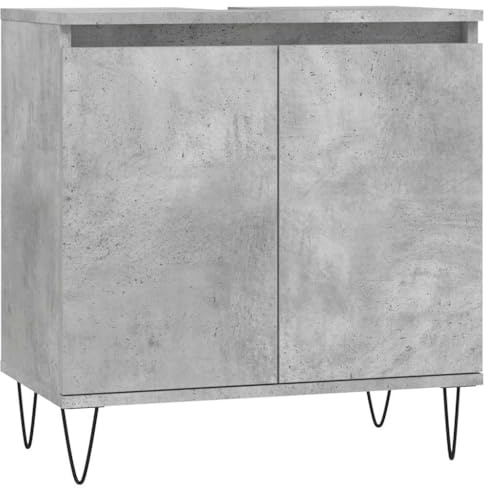 vidaXL Badschrank Betongrau 58 x 33 x 60 cm Holzwerkstoff