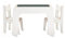 WILD KIDS Tisch mit Stühlen für Kinder, Kindersitzgruppe Holz, Tisch Kinder mit Stuhl, Tischgruppe Kinder, Kindertisch mit 2 Stühlen (White)