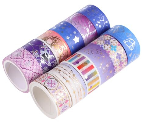 NUOBESTY 12rollen Washi-klebeband Scrapbook Washi-tape Dekoratives Diy-klebeband Für Heimwerkerarbeiten