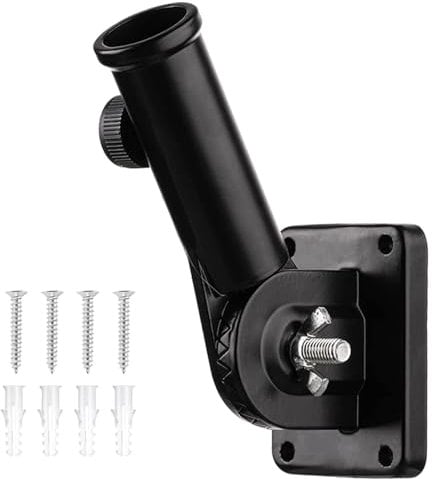 SVUPUE Flag Pole Holder, Flag Pole Holder Adjustable, Flag Holder Bracket, Multi-Position Flag Pole Holder, Flagpole Adjustable Wall Flag, Adjustable Flagpole for Flag Decoration, Black