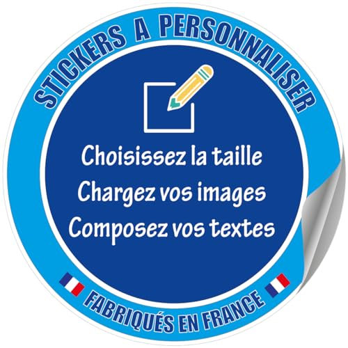 Stickers à personnaliser - Forme ronde - En vinyle autocollant