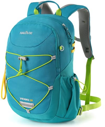 HALOVIE Zaino Scuola Bambino 15L Bimbo e Bambina per Asilo e Trekking Zainetto Elementare con Fascia Toracica