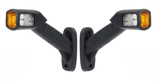 Wiltec 2X 4 LED Seitenleuchte 12V eckige Positionsleuchte für Anhänger Begrenzungsleuchte für LKW