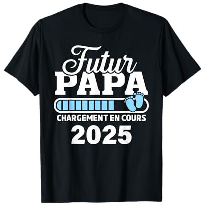 Futur Papa 2025 Tshirt Papa En Cours 2025 T-Shirt