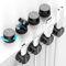 8 Pack Magnetic Cord Organizer [Locking Cable Rotatable] Cable Clips, Nearockle Upgraded Strong Magnetic Cord Holder, Adhesive Wire Keeper Cable Management for Desk,Car,Nightstand,Office,Home(Black)
