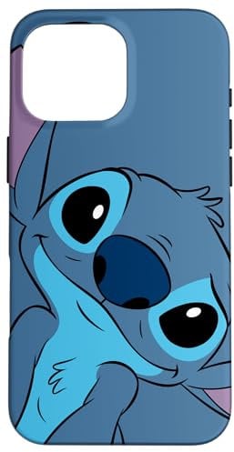 iPhone 16 Pro Max Disney Lilo and Stitch Cute Stitch Face Slate Gray Case